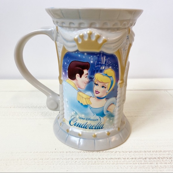 Disney Cinderella Prince Charmin Fairytale Couple 3D Castle Coffee Mug Cup - Picture 3 of 6